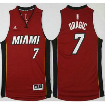 Men's Miami Heat #7 Goran Dragic Revolution 30 Swingman 2014 New Red Jersey