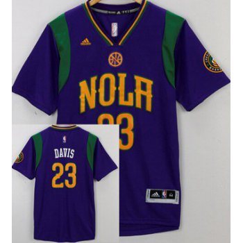 Men's New Orleans Pelicans #23 Anthony Davis Revolution 30 Swingman 2015-16 Purple Short-Sleeved Jersey
