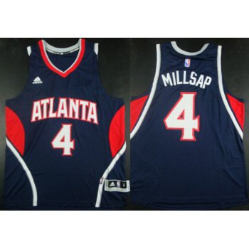 Atlanta Hawks #4 Paul Millsap Revolution 30 Swingman 2014 New Navy Blue Jersey