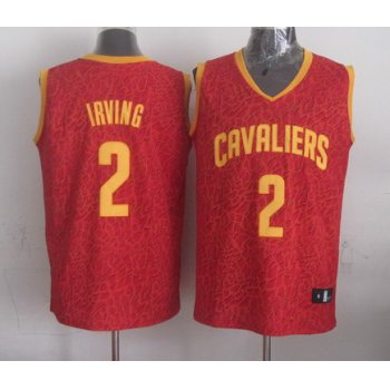 Cleveland Cavaliers #2 Kyrie Irving Red Leopard Print Fashion Jersey