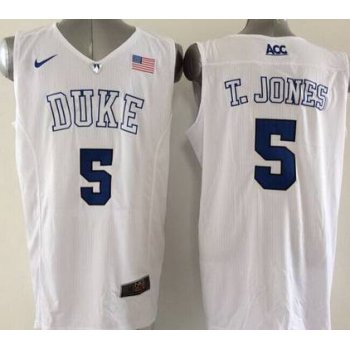 Duke Blue Devils #5 Tyus Jones 2015 White Jersey
