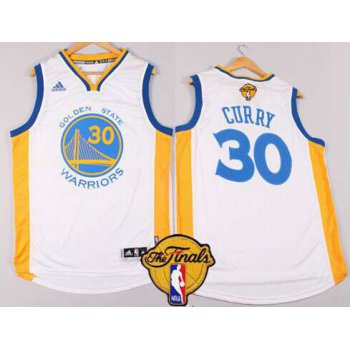 Golden State Warriors #30 Stephen Curry 2015 The Finals New White Jersey