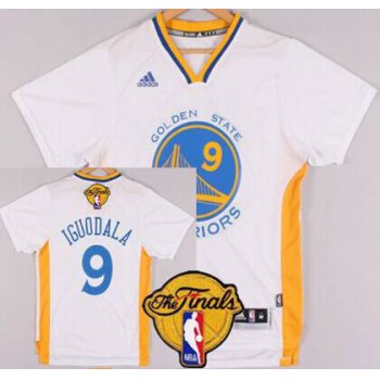 Golden State Warriors #9 Andre Iguodala 2015 The Finals New White Short-Sleeved Jersey