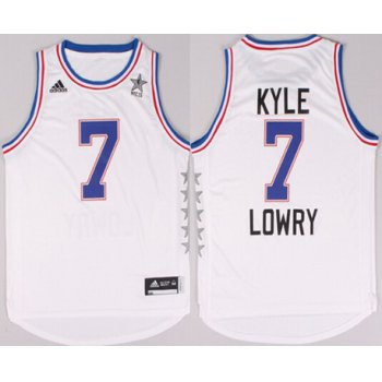 2015 NBA Eastern All-Stars #7 Kyle Lowry Revolution 30 Swingman White Jersey