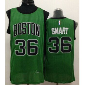 Boston Celtics #36 Marcus Smart Green With Black Swingman Jersey