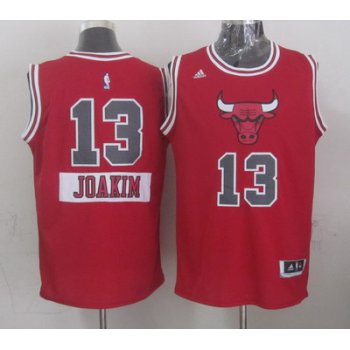 Chicago Bulls #13 Joakim Noah Revolution 30 Swingman 2014 Christmas Day White Jersey