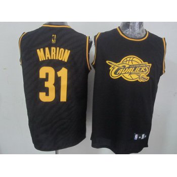 Cleveland Cavaliers #31 Shawn Marion Revolution 30 Swingman 2014 Black With Gold Jersey