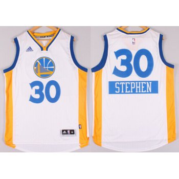 Golden State Warriors #30 Stephen Curry Revolution 30 Swingman 2014 Christmas Day White Jersey