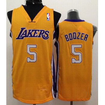 Los Angeles Lakers #5 Carlos Boozer Yellow Swingman Jersey