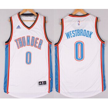 Oklahoma City Thunder #0 Russell Westbrook Revolution 30 Swingman 2014 New White Jersey