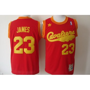 Cleveland Cavaliers #23 LeBron James 2009 Red Swingman Throwback Jersey