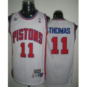 Detroit Pistons #11 Isiah Thomas White Swingman Throwback Jersey