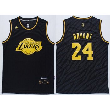 Los Angeles Lakers #24 Kobe Bryant Revolution 30 Swingman 2014 Black With Gold Jersey