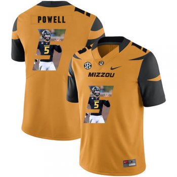 Missouri Tigers 5 Taylor Powell Gold Nike Fashion College Football Jersey