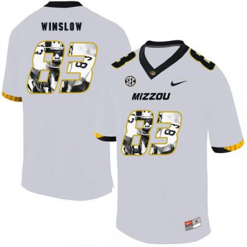 Missouri Tigers 83 Kellen Winslow White Nike Fashion College Football Jersey