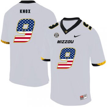 Missouri Tigers 9 Jalen Knox White USA Flag Nike College Football Jersey