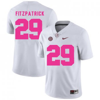 Alabama Crimson Tide 29 Minkah Fitzpatrick White 2017 Breast Cancer Awareness College Football Jersey