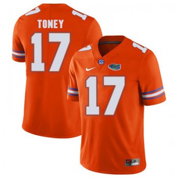 Florida Gators Orange #17 Kadarius Toney Football Player Performance Jersey