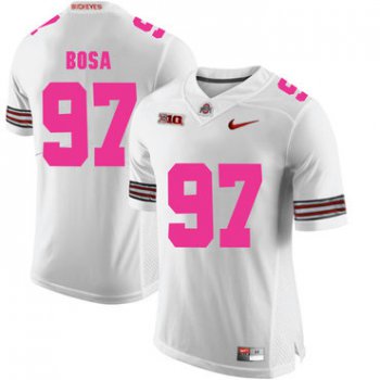 Ohio State Buckeyes 97 Joey Bosa White 2018 Breast Cancer Awareness College Football Jersey
