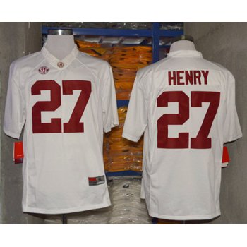 Alabama Crimson Tide #27 Derrick Henry 2014 White Jersey