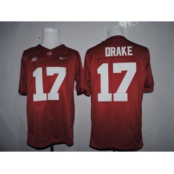 Men's Alabama Crimson Tide #17 Kenyan Drake Red College Football Nike Jersey