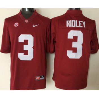 Men's Alabama Crimson Tide #3 Calvin Ridley Red College Football Nike Jersey