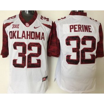 Men's Oklahoma Sooners #32 Samaje Perine White 2016 College Football Nike Limited Jersey