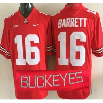 Ohio State Buckeyes #16 J.T. Barrett Red 2015 College Football Nike Limited Jersey
