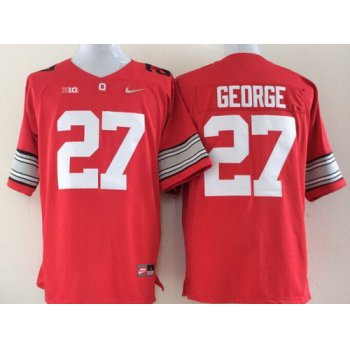 Ohio State Buckeyes #27 Eddie George 2015 Playoff Rose Bowl Special Event Diamond Quest Red Jersey