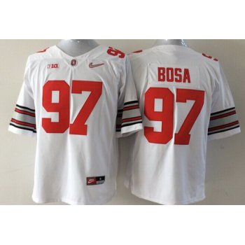 Ohio State Buckeyes #97 Joey Bosa 2015 Playoff Rose Bowl Special Event Diamond Quest White Jersey