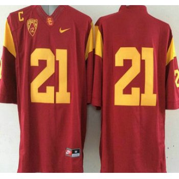 USC Trojans #21 Su'a Cravens Red 2015 College Football Nike Limited Jersey