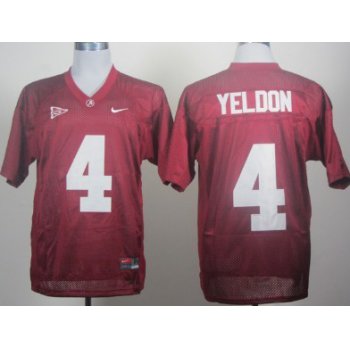 Alabama Crimson Tide #4 T.J Yeldon Red Jersey