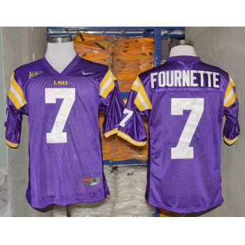 LSU Tigers #7 Leonard Fournette Purple Jersey