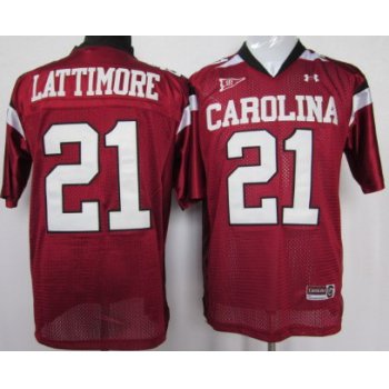 South Carolina Gamecocks #21 Marcus Lattimore Red Jersey