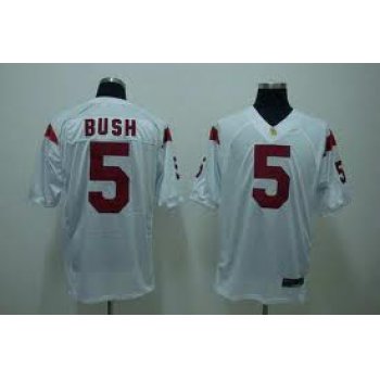 USC Trojans #5 Bush White Jersey