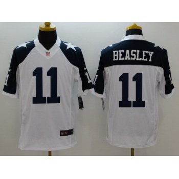 Men's Dallas Cowboys #11 Cole Beasley White Thanksgiving Alternate NFL Nike Limited Jersey