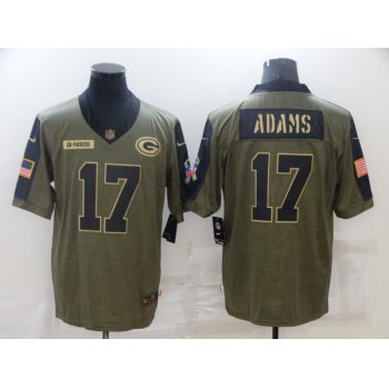 Men's Green Bay Packers #17 Davante Adams Nike Olive 2021 Salute To Service Limited Player Jersey