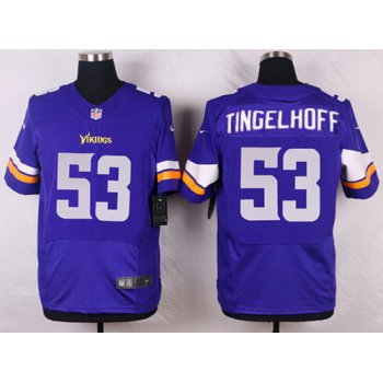Men's Minnesota Vikings #53 Mick Tingelhoff Purple Retired Player NFL Nike Elite Jersey