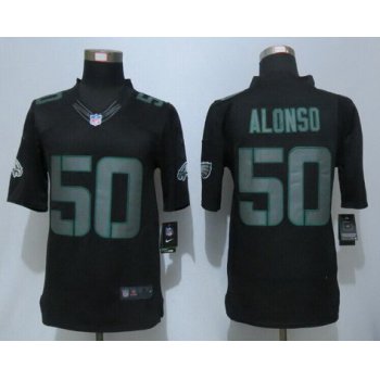 Men's Philadelphia Eagles #50 Kiko Alonso Black Impact NFL Nike Limited Jersey