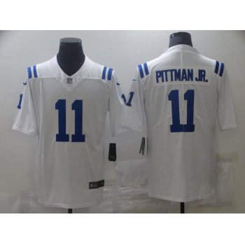 Men Indianapolis Colts 11 Pittman jr White Nike Vapor Untouchable Limited 2021 NFL Jersey