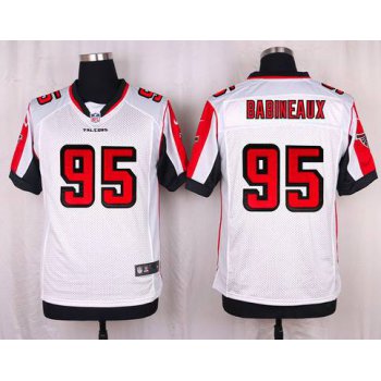 Men's Atlanta Falcons #95 Jonathan Babineaux White Road NFL Nike Elite Jersey