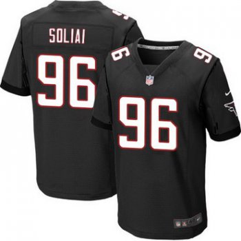 Men's Atlanta Falcons #96 Paul Soliai Black Alternate NFL Nike Elite Jersey