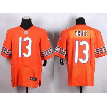 Men's Chicago Bears #13 Kevin White 2015 NFL Draft 7th Overall Pick Nike Orange Elite Jersey