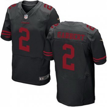 Men's San Francisco 49ers #2 Blaine Gabbert Black Alternate 2015 NFL Nike Elite Jersey