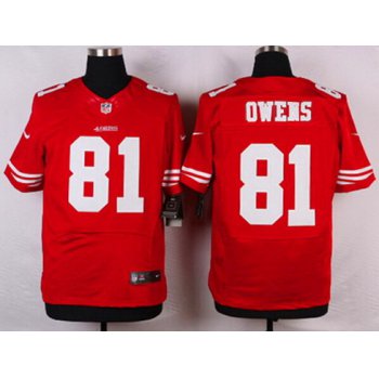 Men's San Francisco 49ers #81 Terrell Owens Scarlet Red Retired Player NFL Nike Elite Jersey