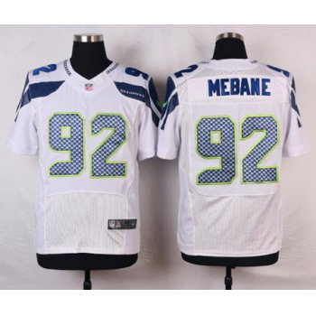 Men's Seattle Seahawks #92 Brandon Mebane White Road NFL Nike Elite Jersey