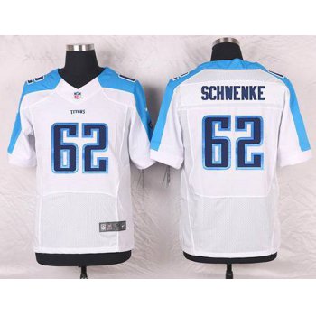 Men's Tennessee Titans #62 Brian Schwenke White Road NFL Nike Elite Jersey
