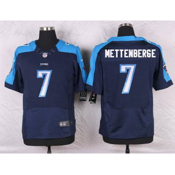 Men's Tennessee Titans #7 Zach Mettenberger Navy Blue Alternate NFL Nike Elite Jersey