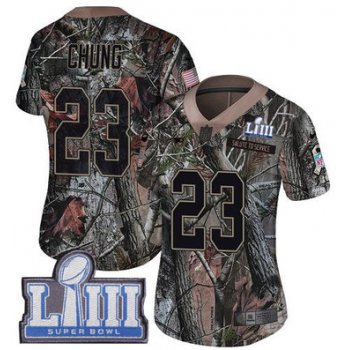 #23 Limited Patrick Chung Camo Nike NFL Women's Jersey New England Patriots Rush Realtree Super Bowl LIII Bound
