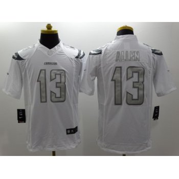 Nike San Diego Chargers #13 Keenan Allen Platinum White Limited Jersey